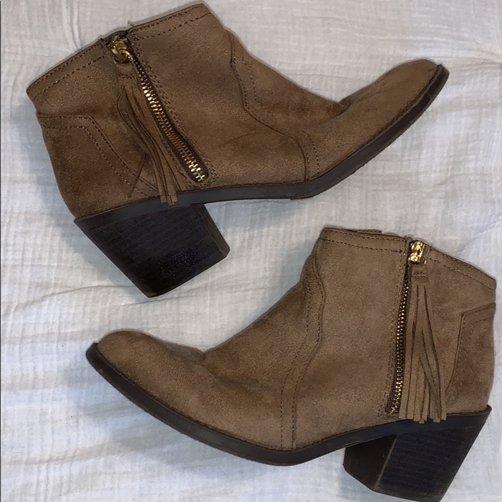 Fringe booties